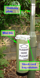 Mini-bin labeled